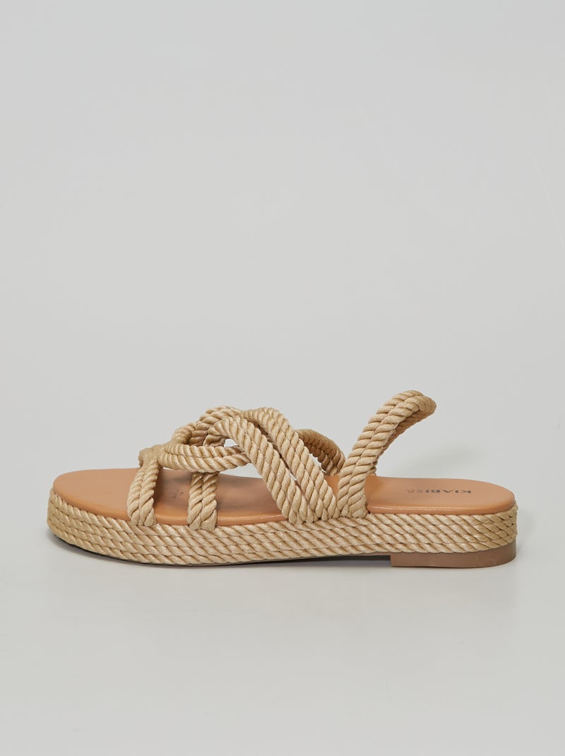 Sandali bassi in corda BEIGE - Kiabi