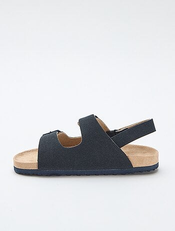 Sandali bassi in ecopelle scamosciata regolabili