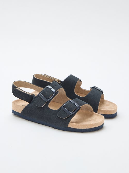 Sandali bassi in ecopelle scamosciata regolabili - Kiabi