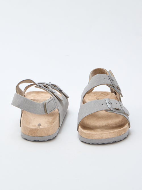 Sandali bassi in ecopelle scamosciata regolabili - Kiabi