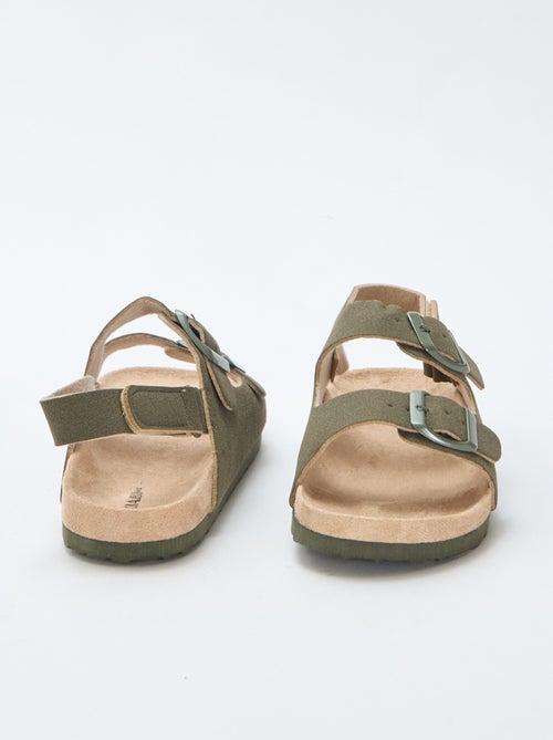 Sandali bassi in ecopelle scamosciata regolabili - Kiabi