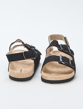 Sandali bassi in ecopelle scamosciata regolabili