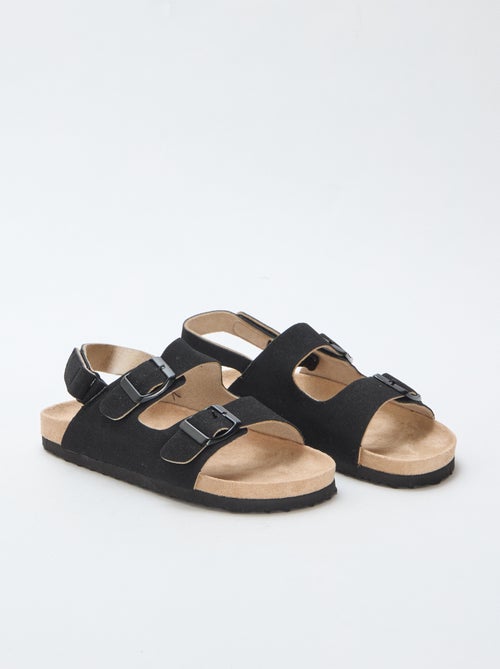 Sandali bassi in ecopelle scamosciata regolabili - Kiabi