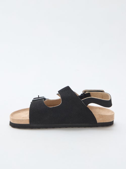 Sandali bassi in ecopelle scamosciata regolabili - Kiabi