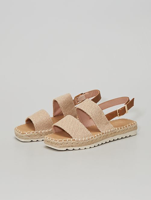 Sandali bassi in rafia - cammello - Kiabi - 20.00€