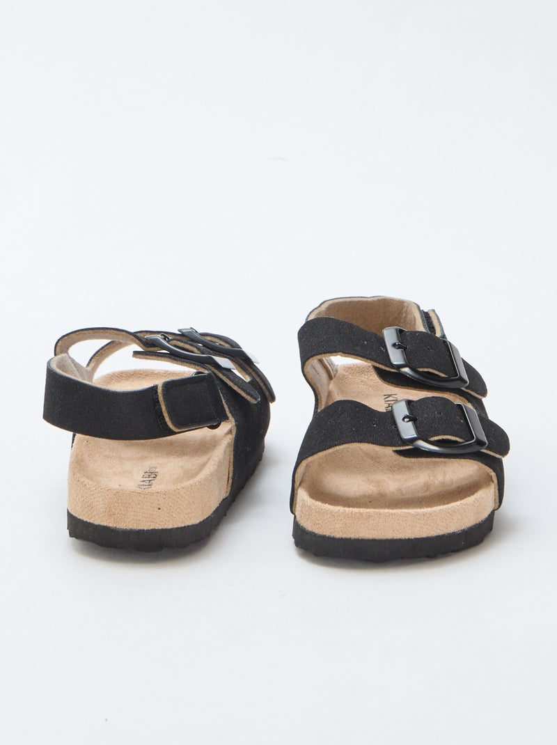 Sandali bassi in simil suede Nero - Kiabi