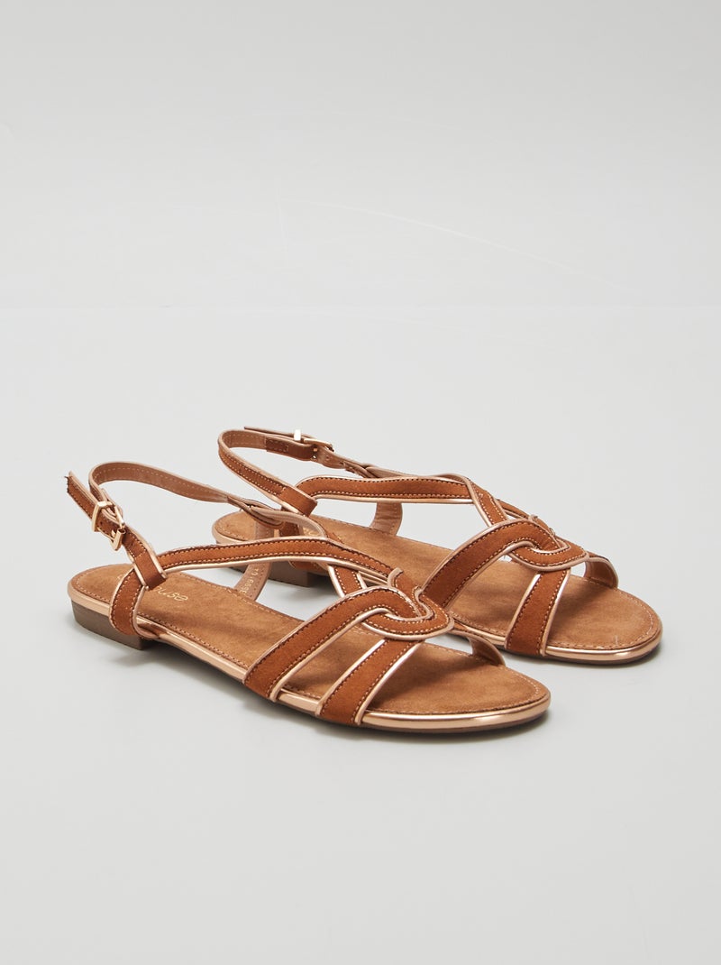 Easy Spirit Monte3, Sandali Bassi Donna, Marrone, 35.5 EU