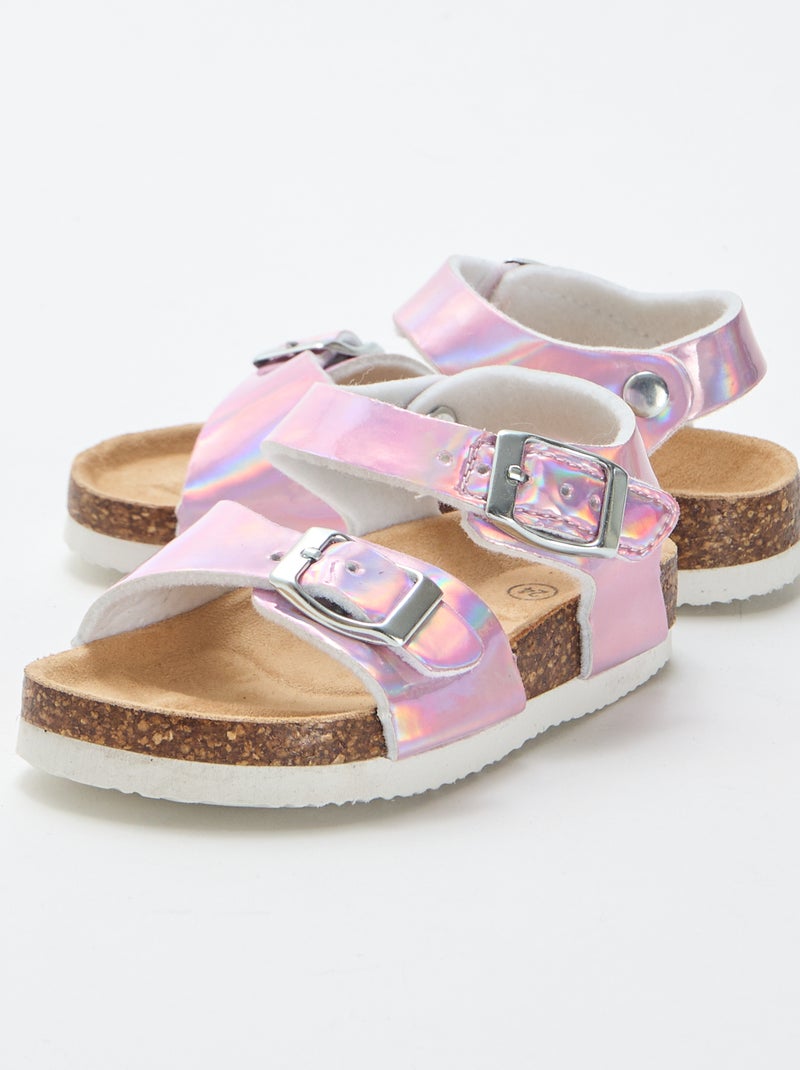 Sandali brillanti con cinturini Rosa - Kiabi