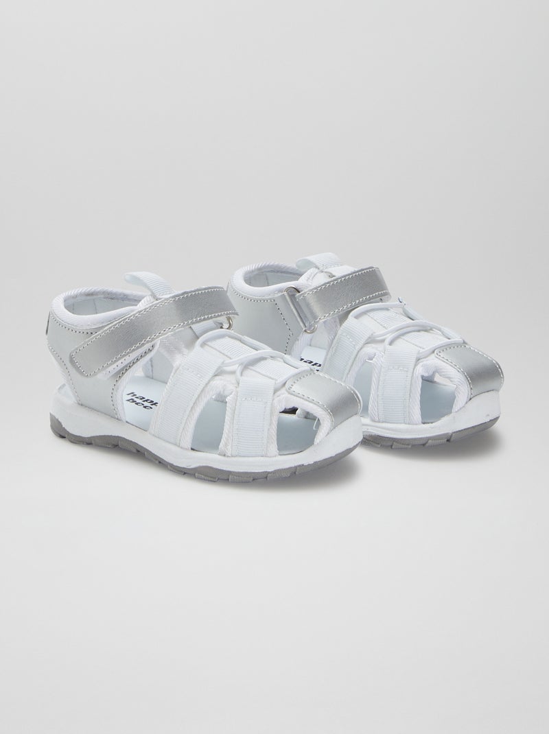 Sandali chiusi con strappo BIANCO - Kiabi