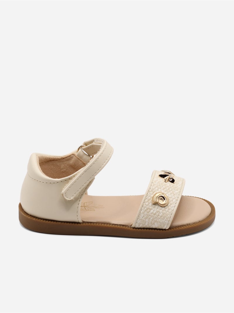 Sandali cinturino incrociato Beige - Kiabi