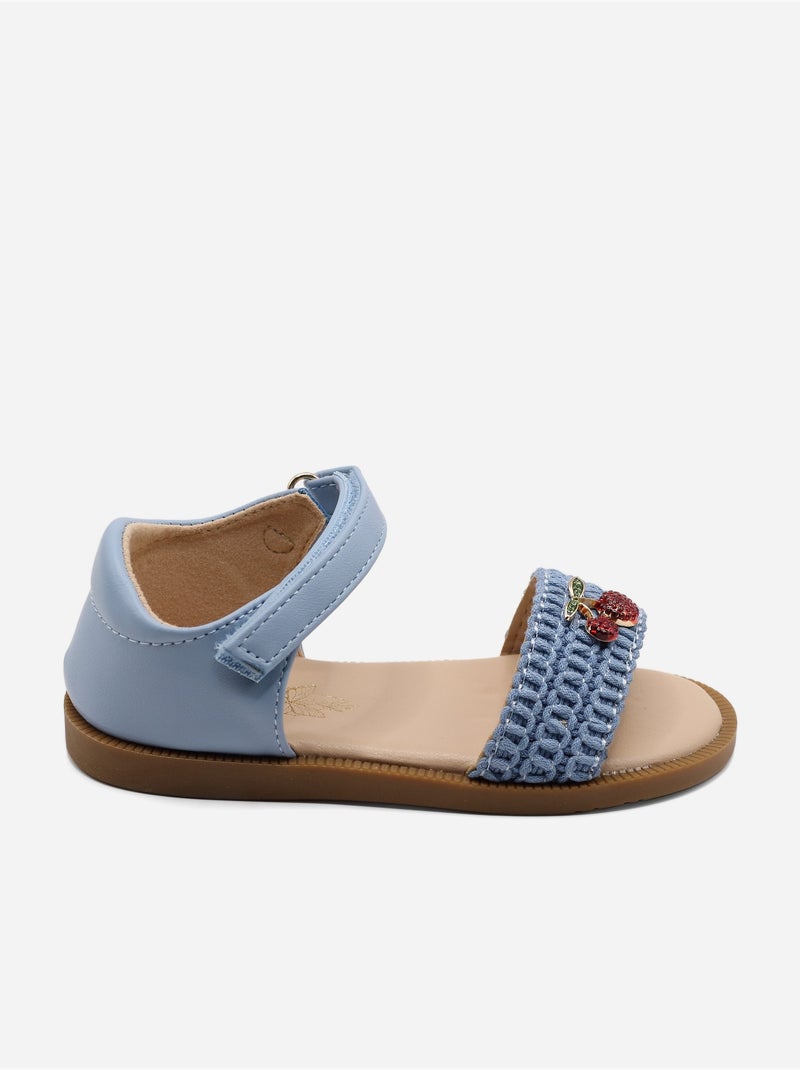 Sandali cinturino incrociato Blu - Kiabi
