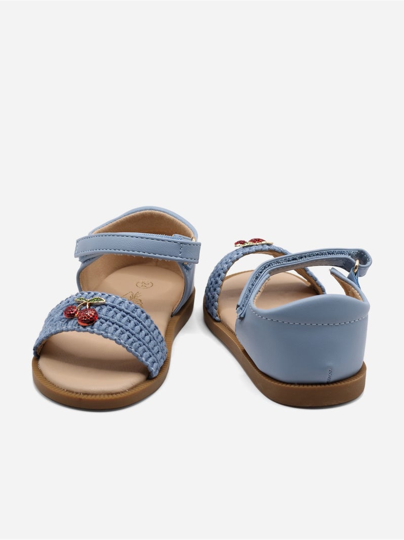 Sandali cinturino incrociato Blu - Kiabi