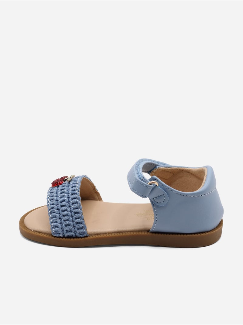Sandali cinturino incrociato Blu - Kiabi