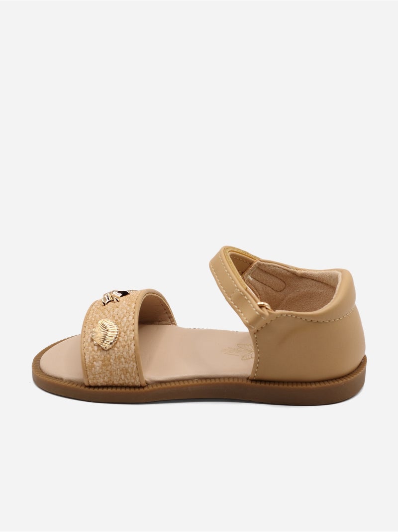 Sandali cinturino incrociato Cammello - Kiabi