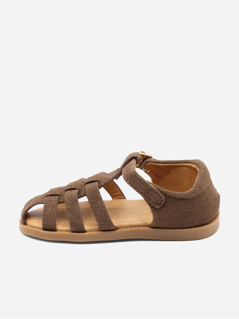 Sandali cinturino incrociato Marrone - Kiabi
