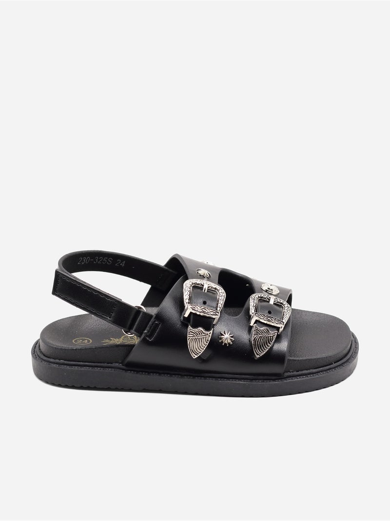 Sandali cinturino incrociato Nero - Kiabi