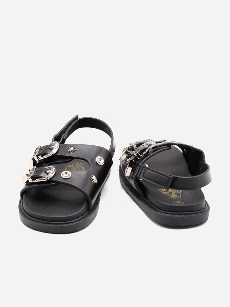 Sandali cinturino incrociato Nero - Kiabi
