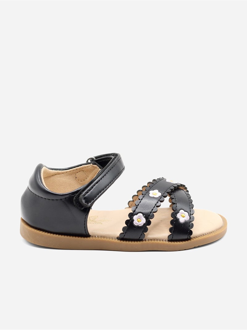 Sandali cinturino incrociato Nero - Kiabi