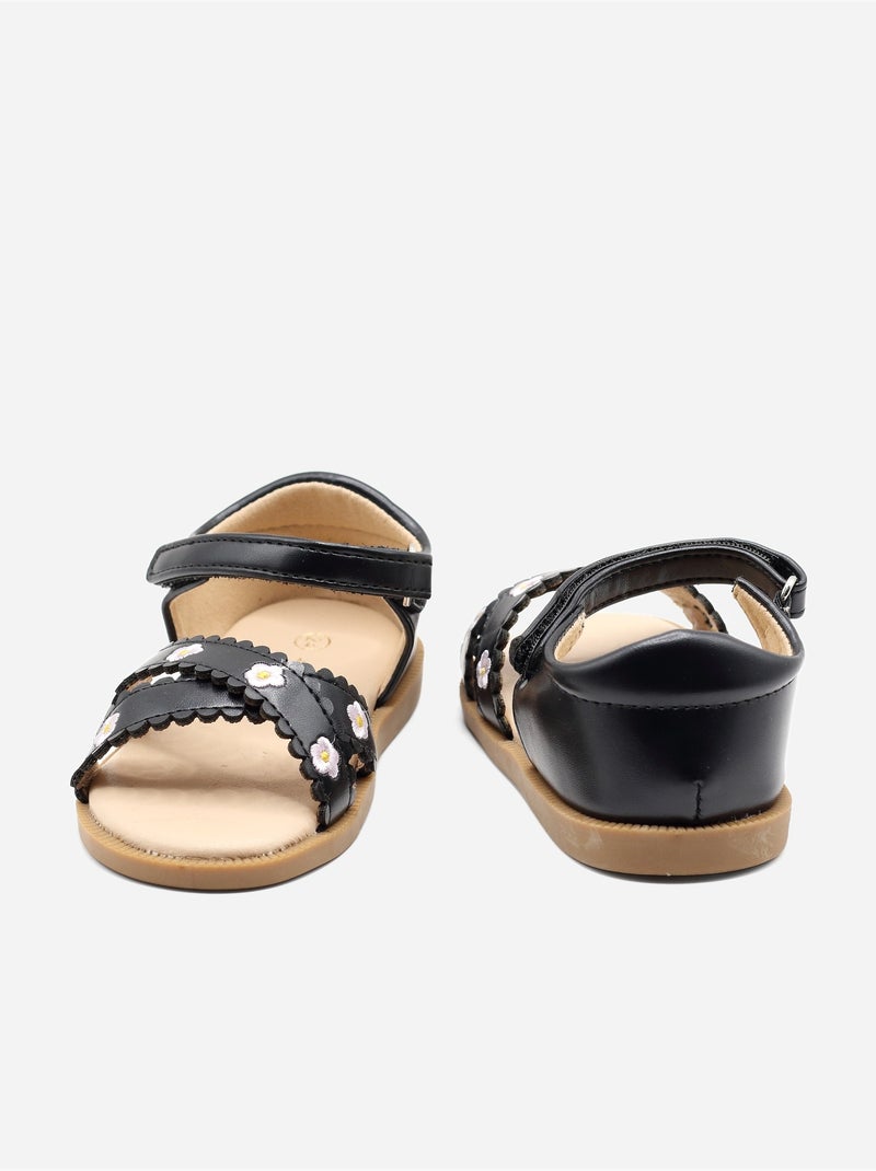 Sandali cinturino incrociato Nero - Kiabi