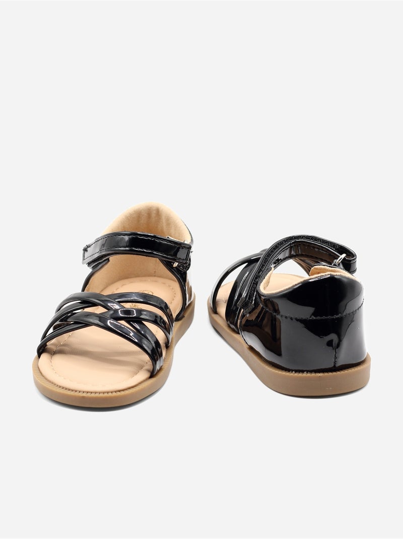Sandali cinturino incrociato Nero - Kiabi