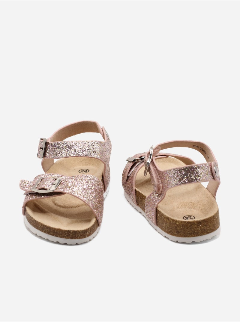 Sandali cinturino incrociato Rosa - Kiabi