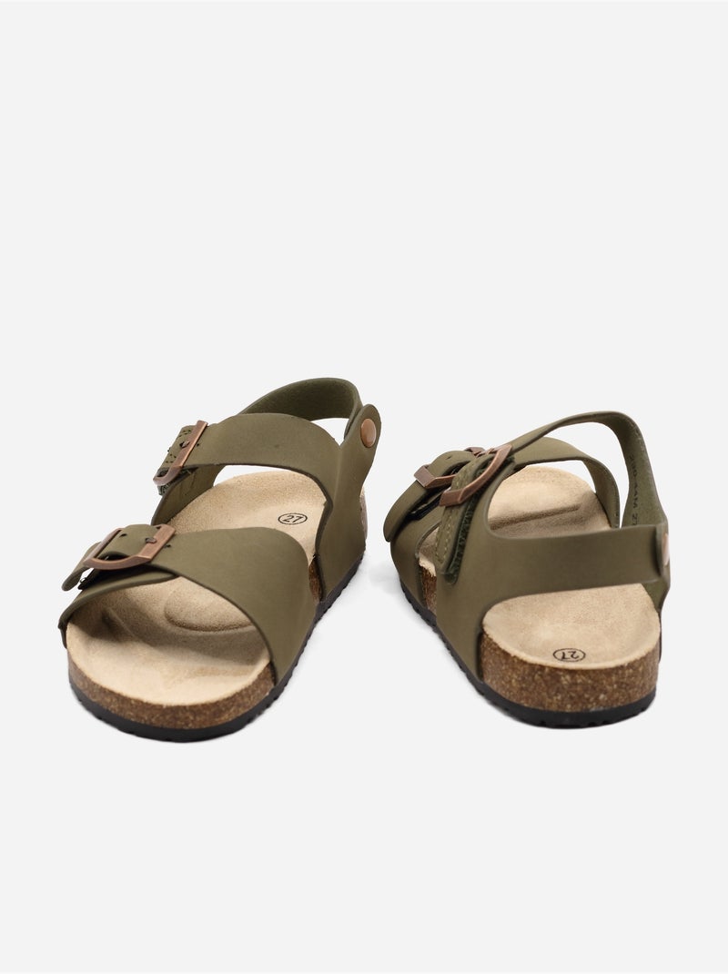 Sandali cinturino incrociato Verde - Kiabi