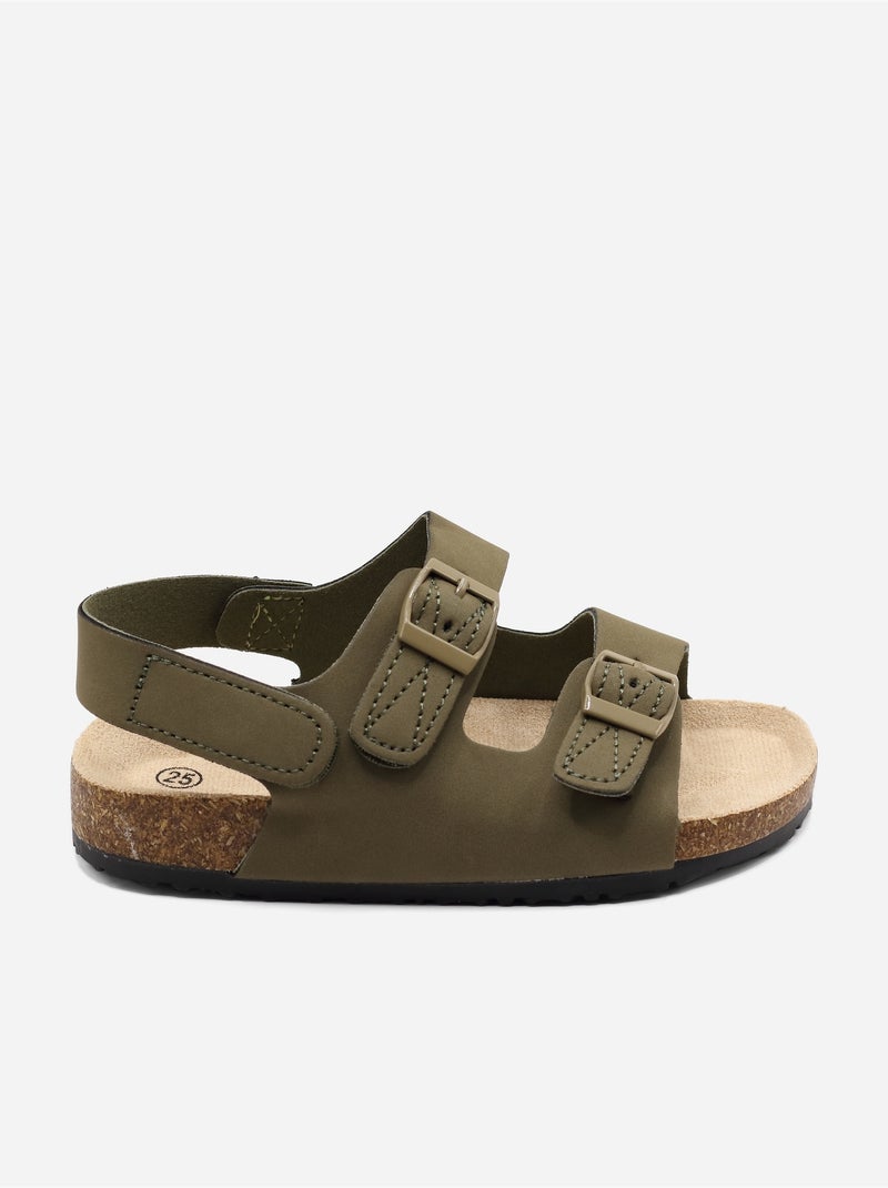 Sandali cinturino incrociato Verde - Kiabi