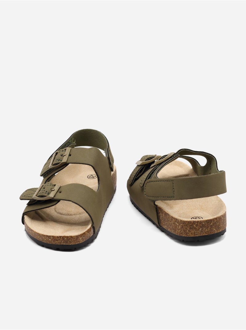 Sandali cinturino incrociato Verde - Kiabi