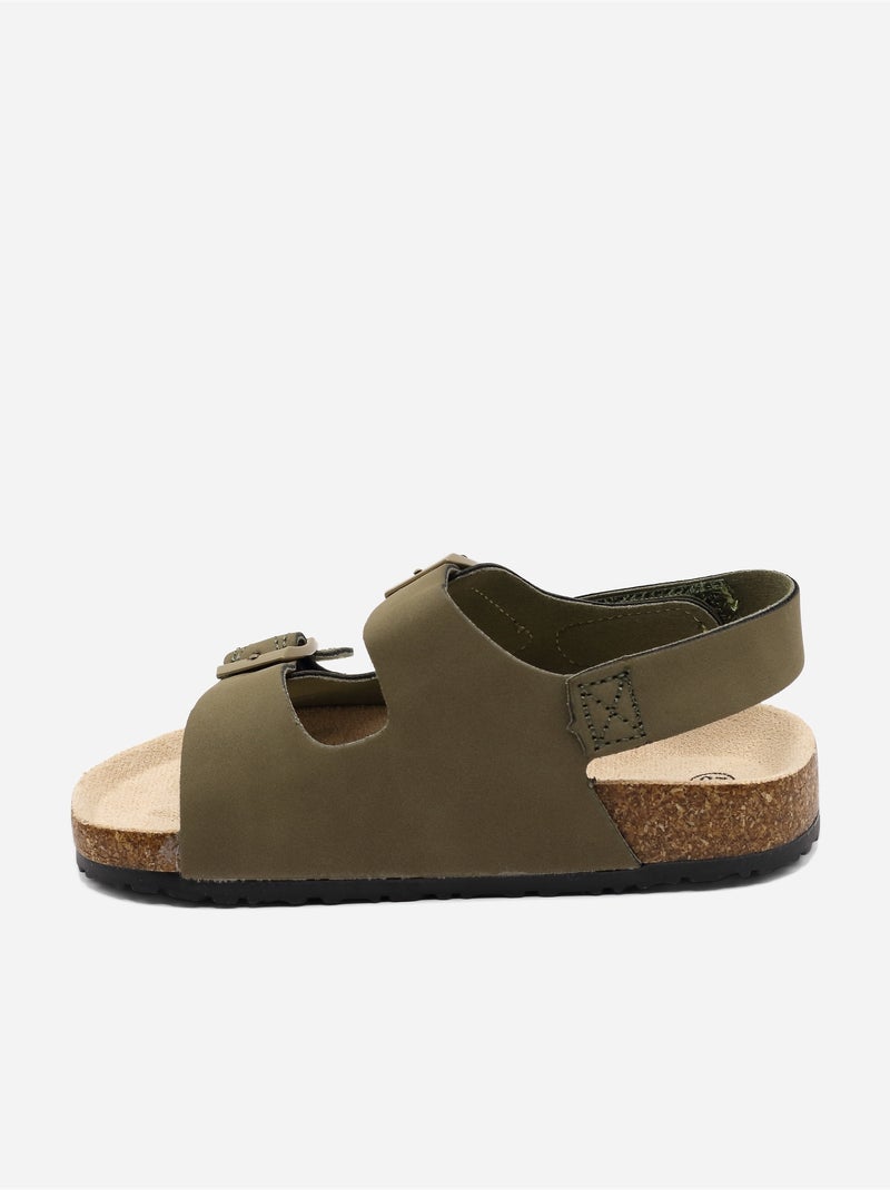 Sandali cinturino incrociato Verde - Kiabi