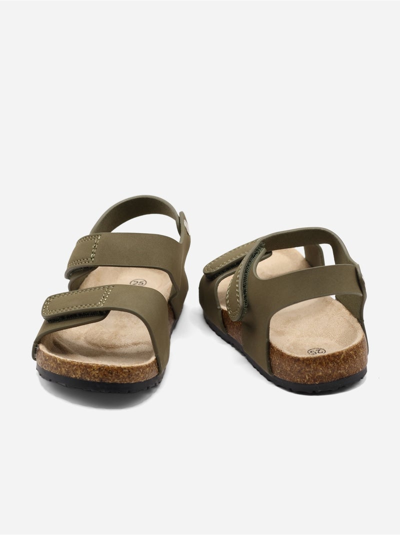 Sandali cinturino incrociato Verde - Kiabi