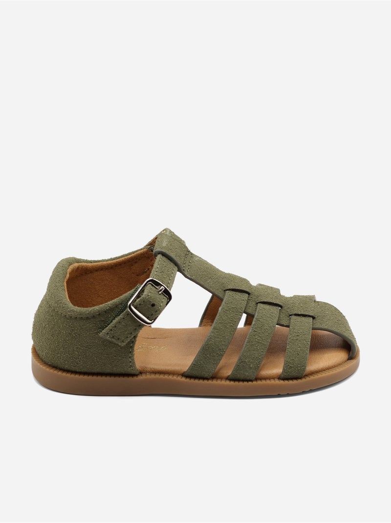 Sandali cinturino incrociato Verde - Kiabi