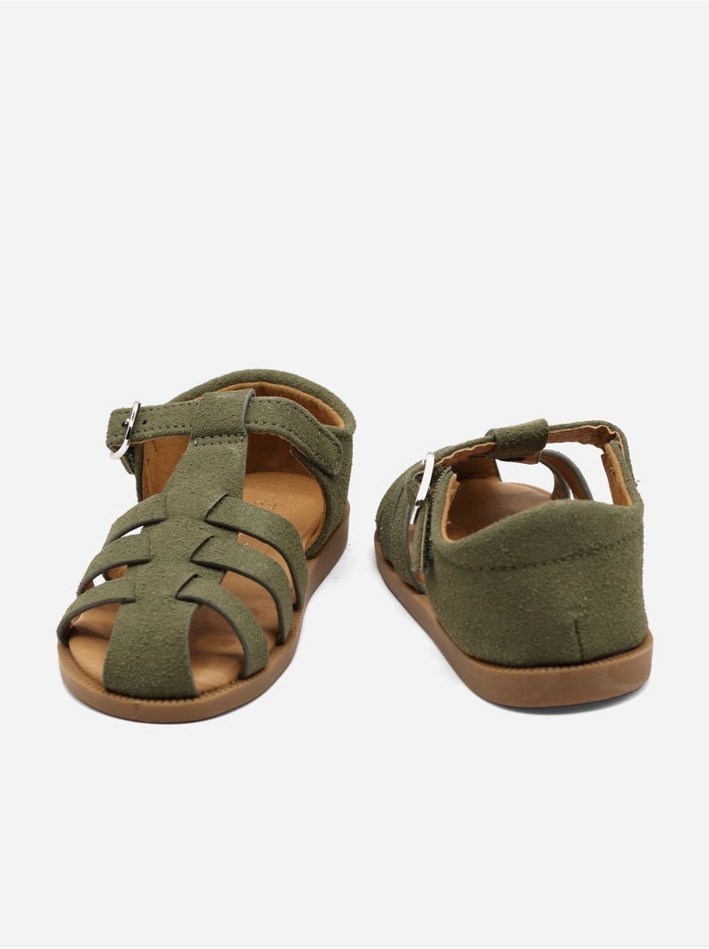 Sandali cinturino incrociato Verde - Kiabi