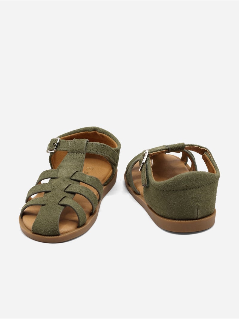 Sandali cinturino incrociato Verde - Kiabi