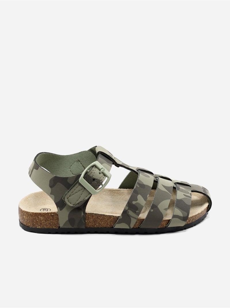 Sandali cinturino incrociato Verde - Kiabi