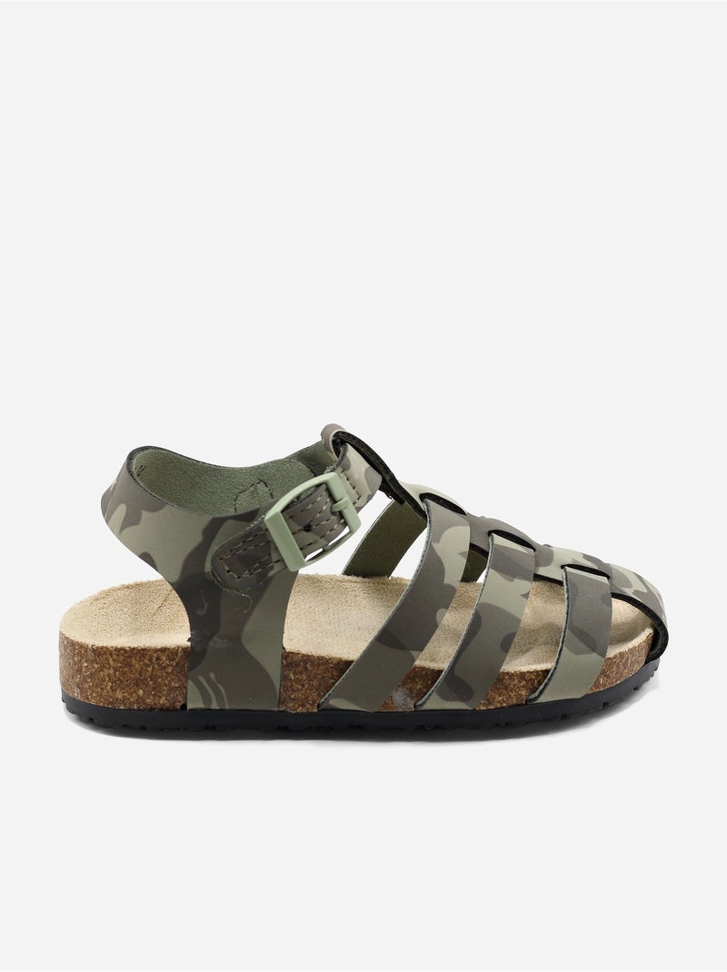 Sandali cinturino incrociato Verde - Kiabi