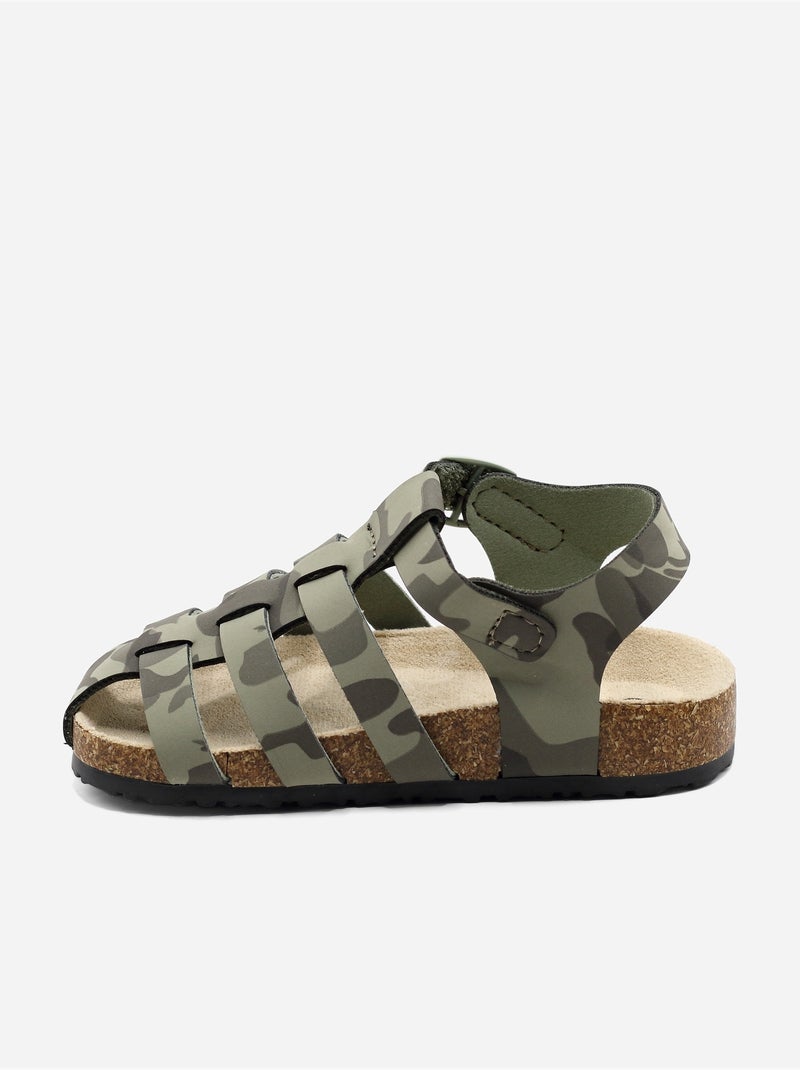 Sandali cinturino incrociato Verde - Kiabi