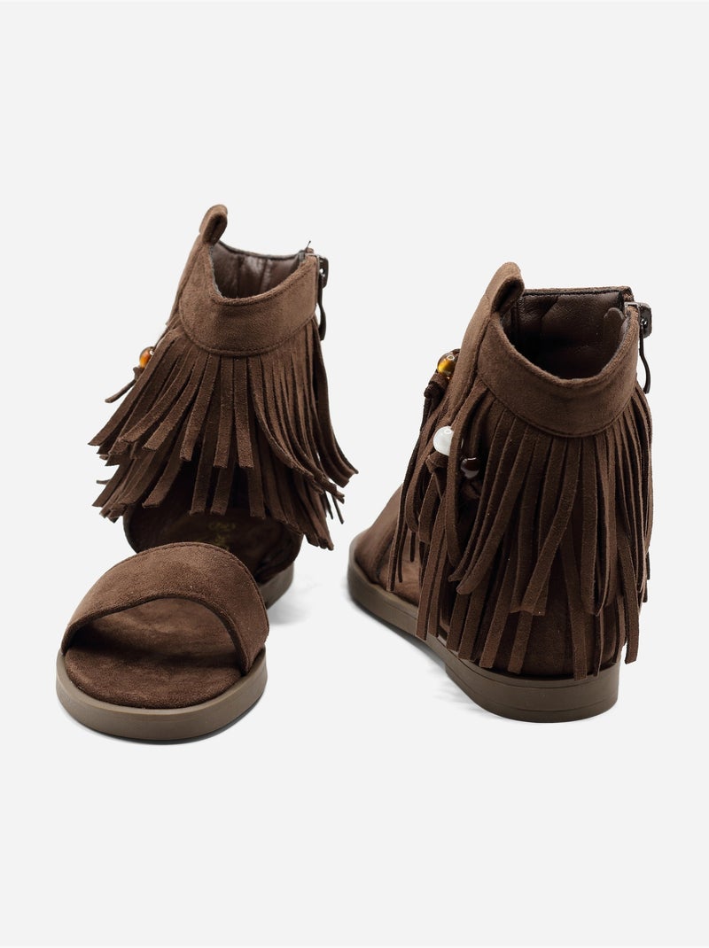 Sandali con cerniera Marrone - Kiabi