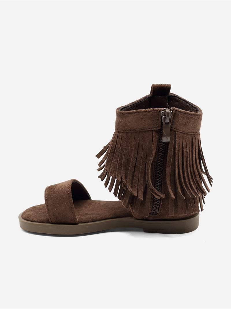 Sandali con cerniera Marrone - Kiabi