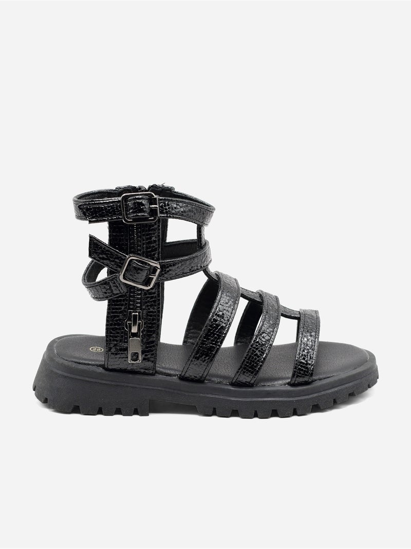 Sandali con cerniera Nero - Kiabi