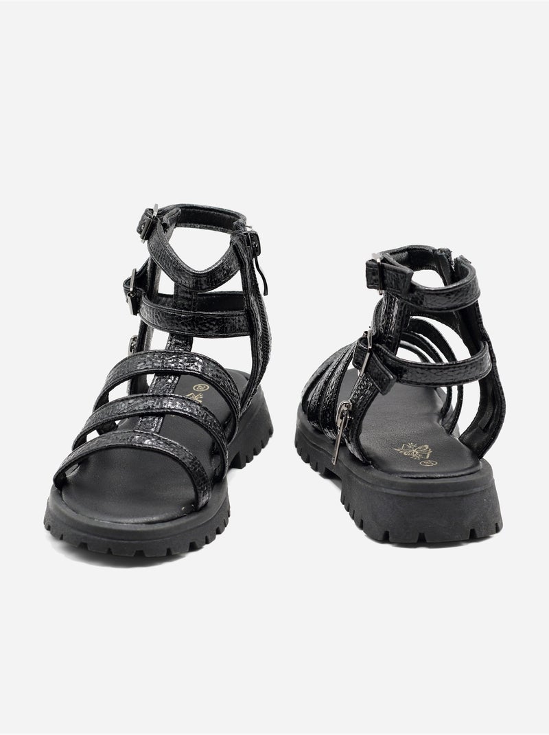Sandali con cerniera Nero - Kiabi
