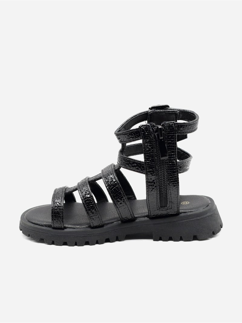 Sandali con cerniera Nero - Kiabi