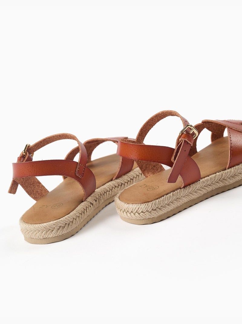 Sandali con chiusura a fibbia e imbottitura Beige - Kiabi
