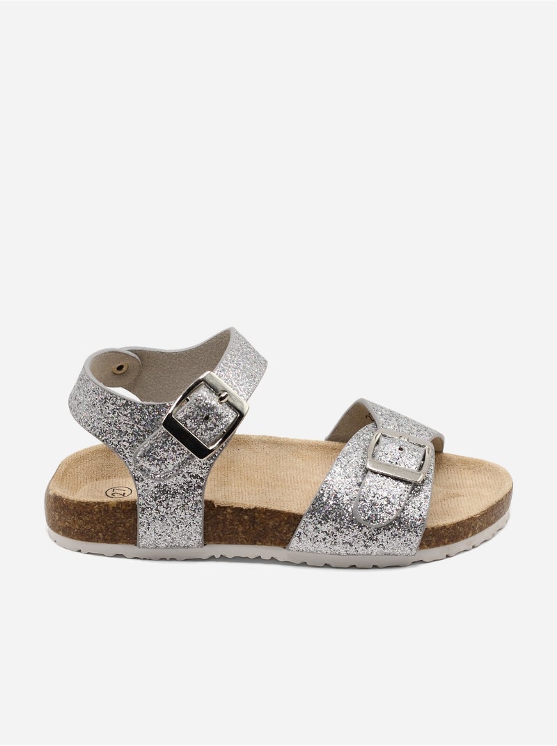 Sandali con chiusura a velcro Argento - Kiabi