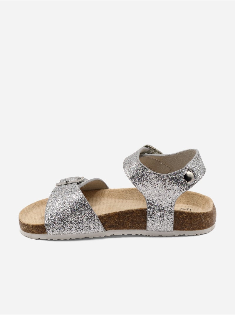 Sandali con chiusura a velcro Argento - Kiabi