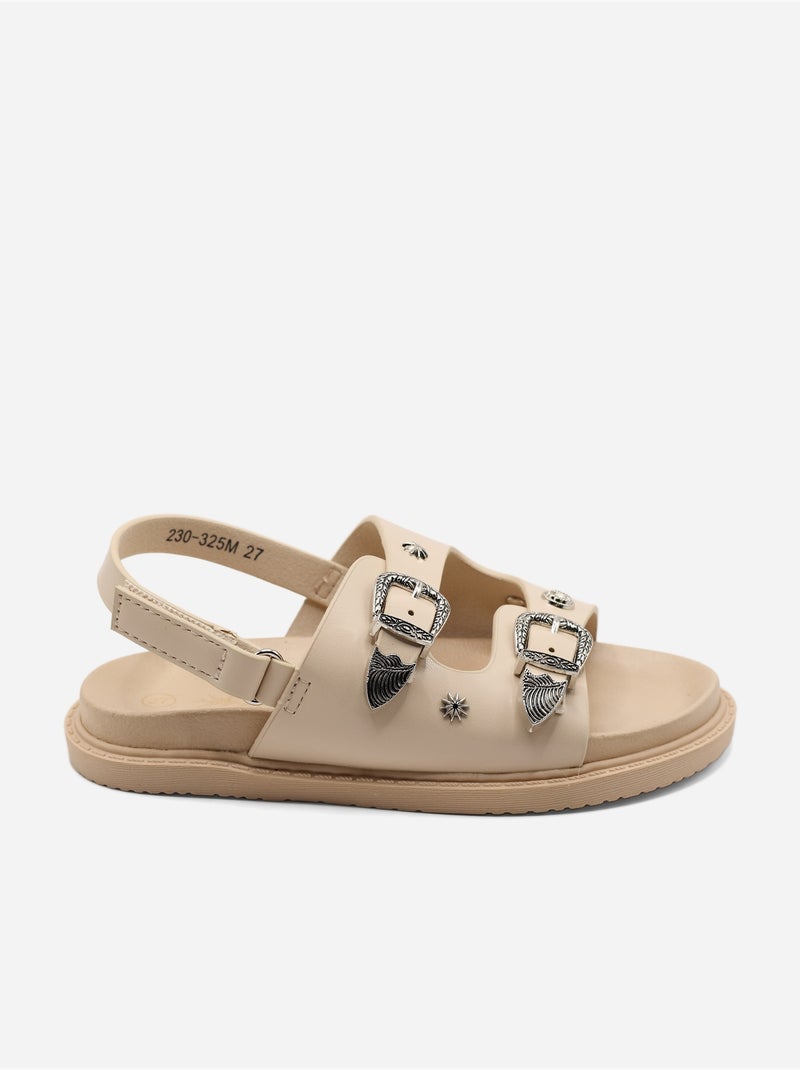 Sandali con chiusura a velcro Beige - Kiabi