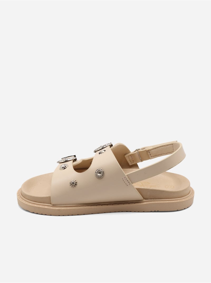 Sandali con chiusura a velcro Beige - Kiabi