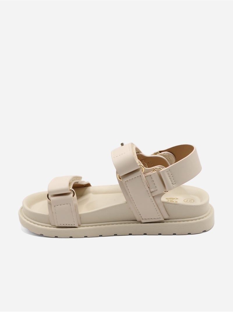 Sandali con chiusura a velcro Beige - Kiabi