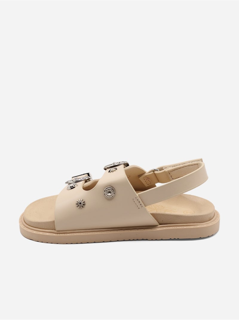 Sandali con chiusura a velcro Beige - Kiabi