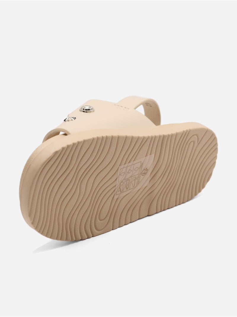 Sandali con chiusura a velcro Beige - Kiabi