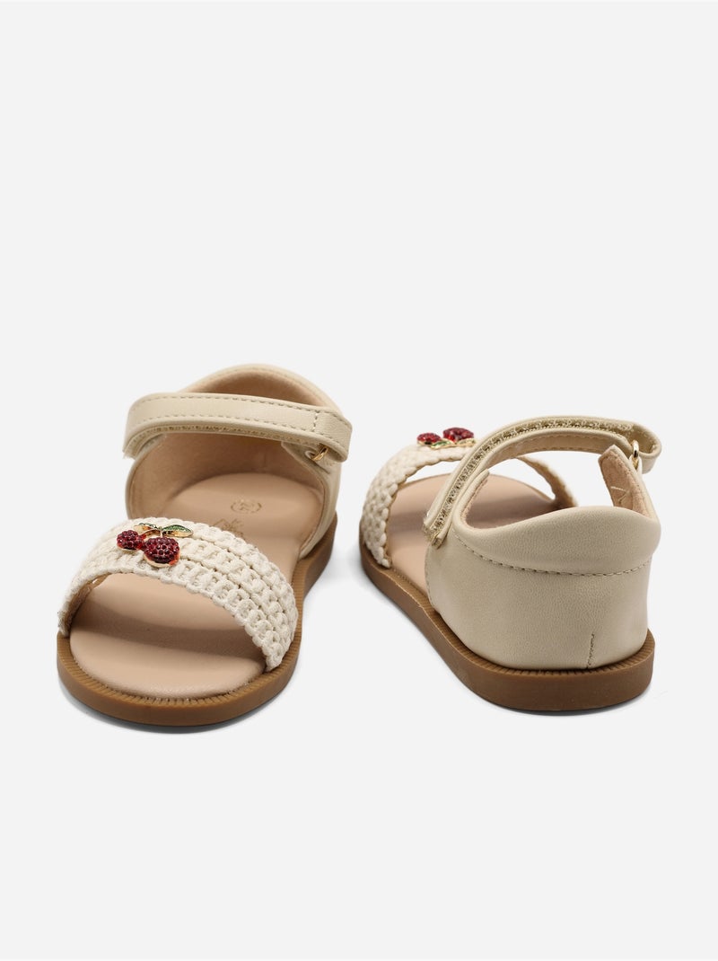 Sandali con chiusura a velcro Beige - Kiabi